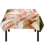 White And Pink Amaryllis Print Tablecloth