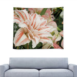 White And Pink Amaryllis Print Tapestry