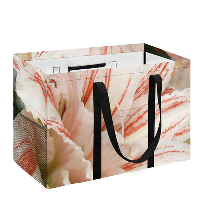 White And Pink Amaryllis Print Utility Tote Bag