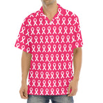 White And Pink Breast Cancer Print Aloha Shirt
