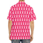 White And Pink Breast Cancer Print Aloha Shirt