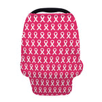 White And Pink Breast Cancer Print Baby Seat Cover