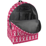White And Pink Breast Cancer Print Backpack