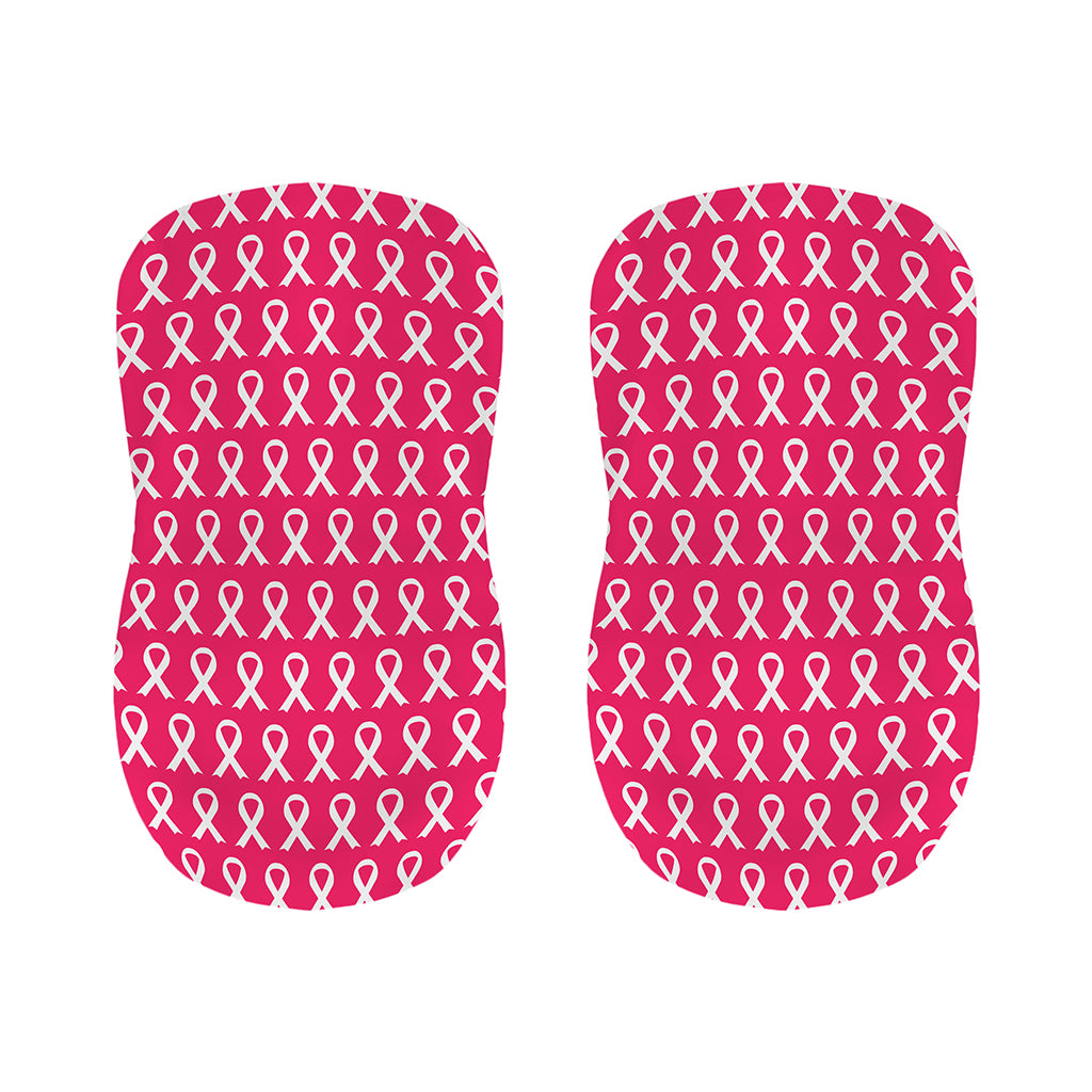 White And Pink Breast Cancer Print Bar Stool Covers