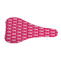 White And Pink Breast Cancer Print Bicycle Seat Cover