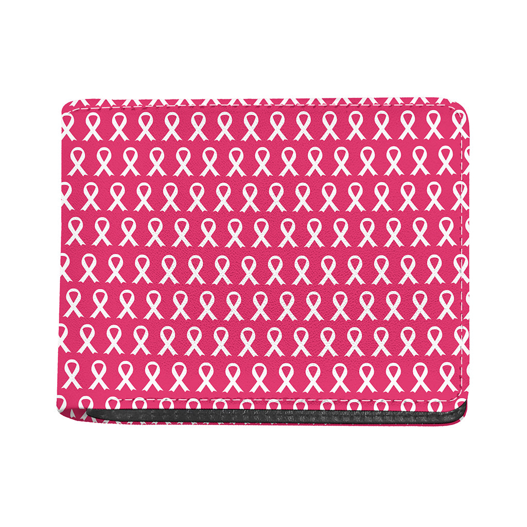 White And Pink Breast Cancer Print Bifold Wallet