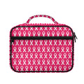 White And Pink Breast Cancer Print Briefcase Bible Bag