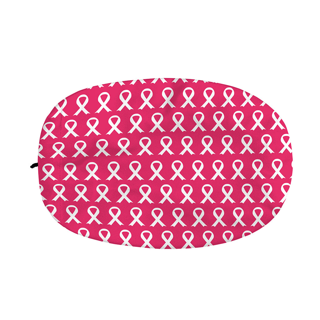 White And Pink Breast Cancer Print Car Side Mirror Covers