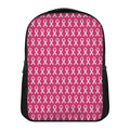 White And Pink Breast Cancer Print Casual Backpack