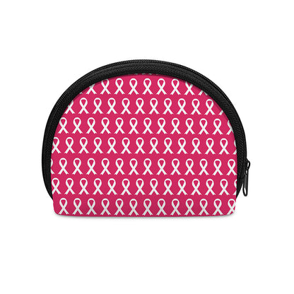 White And Pink Breast Cancer Print Coin Purse