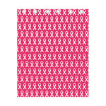White And Pink Breast Cancer Print Curtain