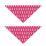 White And Pink Breast Cancer Print Dog Bandana