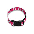 White And Pink Breast Cancer Print Dog Collar