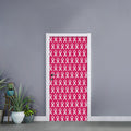White And Pink Breast Cancer Print Door Sticker
