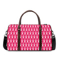 White And Pink Breast Cancer Print Duffel Bag