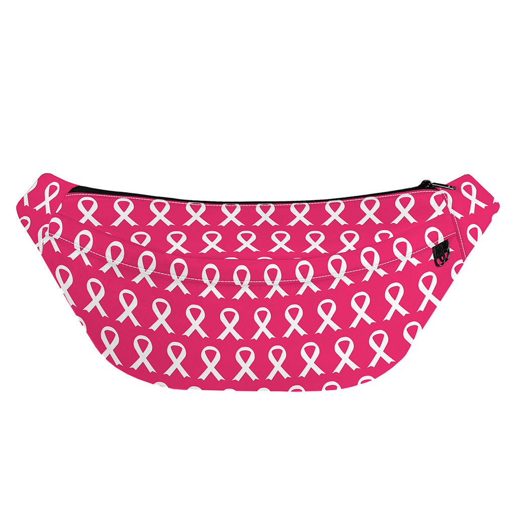 White And Pink Breast Cancer Print Fanny Pack