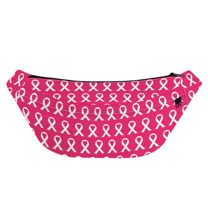 White And Pink Breast Cancer Print Fanny Pack