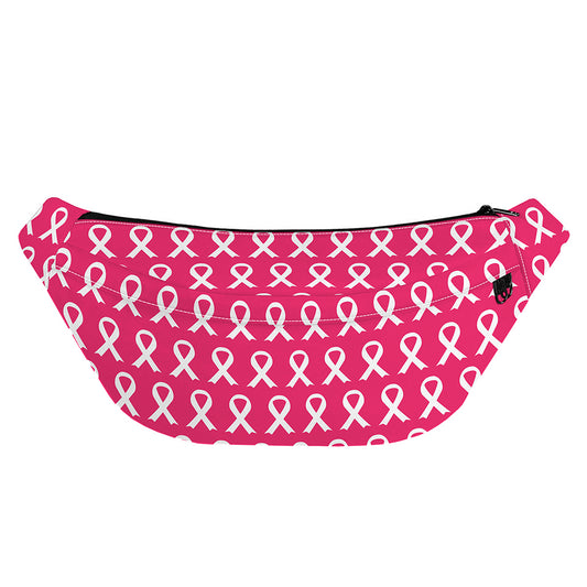 White And Pink Breast Cancer Print Fanny Pack