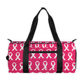 White And Pink Breast Cancer Print Gym Bag