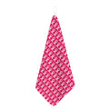 White And Pink Breast Cancer Print Hand Towel