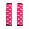White And Pink Breast Cancer Print Handle Covers