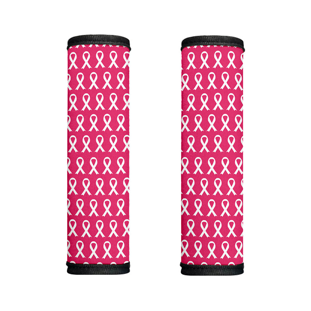 White And Pink Breast Cancer Print Handle Covers