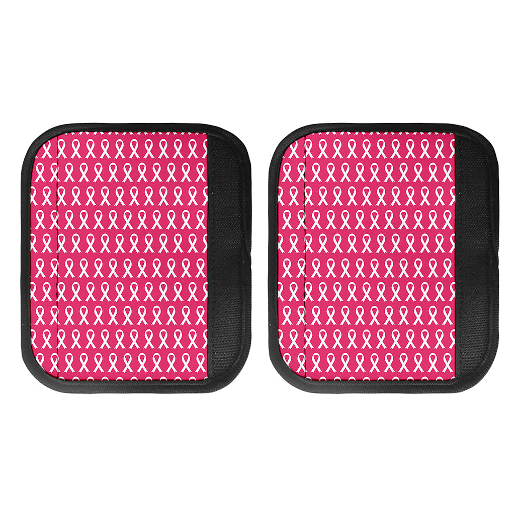 White And Pink Breast Cancer Print Handle Covers