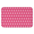 White And Pink Breast Cancer Print Indoor Door Mat