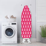 White And Pink Breast Cancer Print Ironing Board Cover