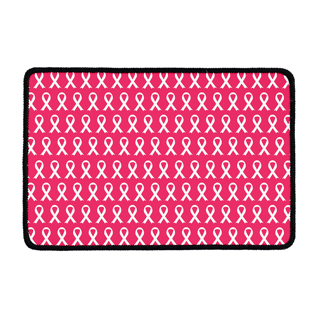 White And Pink Breast Cancer Print Kitchen Mat