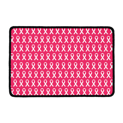 White And Pink Breast Cancer Print Kitchen Mat