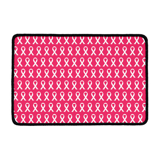 White And Pink Breast Cancer Print Kitchen Mat