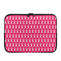 White And Pink Breast Cancer Print Laptop Sleeve