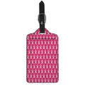 White And Pink Breast Cancer Print Luggage Tag