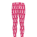 White And Pink Breast Cancer Print Men's leggings