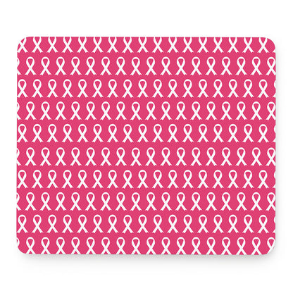 White And Pink Breast Cancer Print Mouse Pad