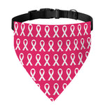 White And Pink Breast Cancer Print Over The Collar Dog Bandana