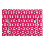 White And Pink Breast Cancer Print Placemat