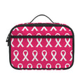 White And Pink Breast Cancer Print Portable Lunch Bag