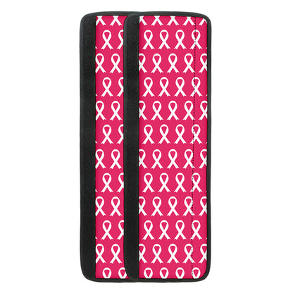 White And Pink Breast Cancer Print Refrigerator Handle Covers