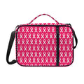 White And Pink Breast Cancer Print Shoulder Strap Bible Bag