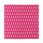 White And Pink Breast Cancer Print Silk Bandana