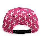White And Pink Breast Cancer Print Snapback Cap