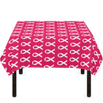 White And Pink Breast Cancer Print Tablecloth