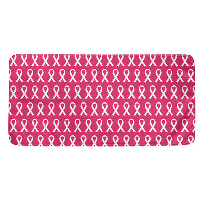 White And Pink Breast Cancer Print Towel