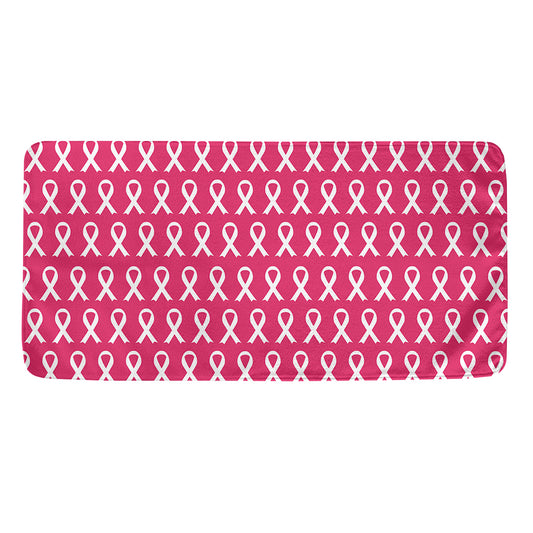 White And Pink Breast Cancer Print Towel