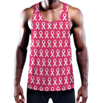 White And Pink Breast Cancer Print Training Tank Top