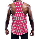 White And Pink Breast Cancer Print Training Tank Top
