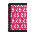 White And Pink Breast Cancer Print Trifold Wallet