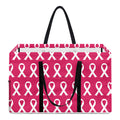 White And Pink Breast Cancer Print Utility Tote Bag